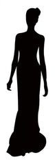 Woman Long Dress Silhouette Wall Decal