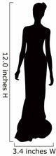 Woman Long Dress Silhouette Wall Decal