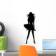 Woman Mini Skirt Wind Wall Decal