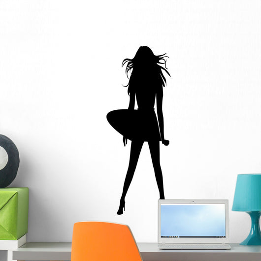 Woman Mini Skirt Wind Wall Decal