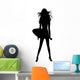 Woman Mini Skirt Wind Wall Decal