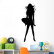 Woman Mini Skirt Wind Wall Decal