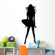Woman Mini Skirt Wind Wall Decal