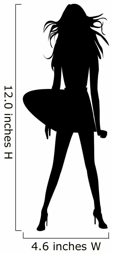 Woman Mini Skirt Wind Wall Decal