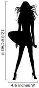 Woman Mini Skirt Wind Wall Decal