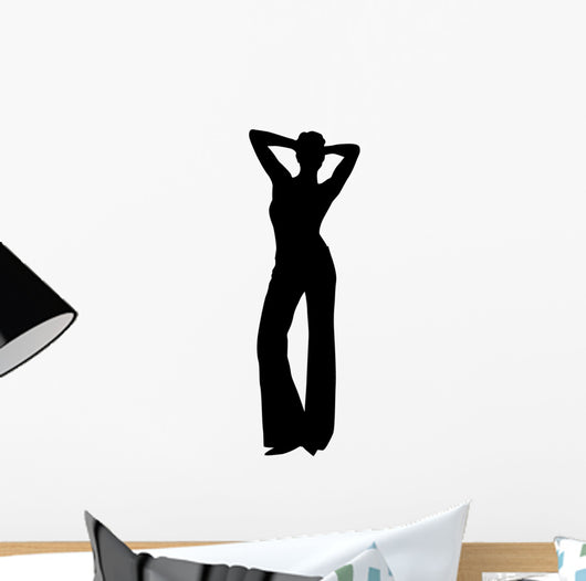 Woman with Pants Silhouette Wall Decal