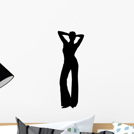 Woman with Pants Silhouette Wall Decal