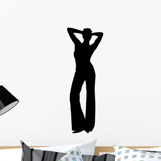 Woman with Pants Silhouette Wall Decal