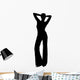Woman with Pants Silhouette Wall Decal