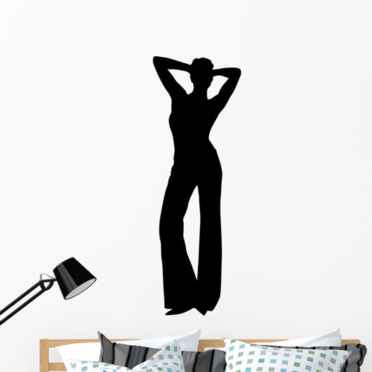 Woman with Pants Silhouette Wall Decal