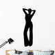 Woman with Pants Silhouette Wall Decal