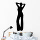 Woman with Pants Silhouette Wall Decal