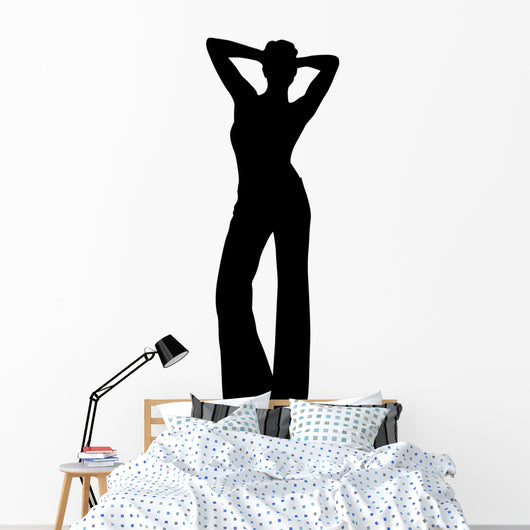 Woman with Pants Silhouette Wall Decal