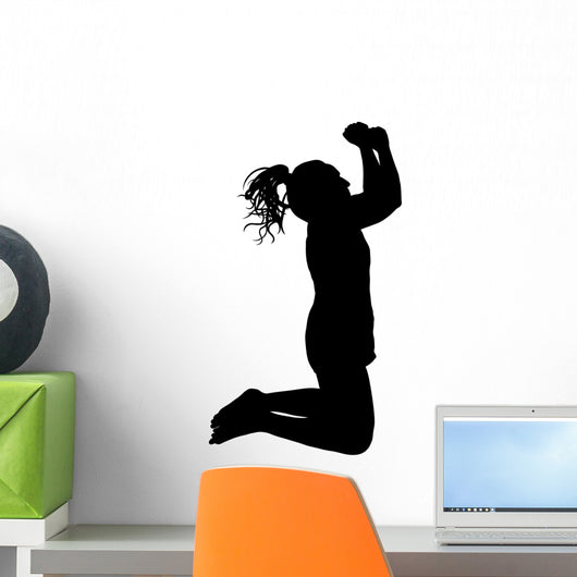 Woman with Pony Tail Wall Decal