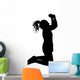Woman with Pony Tail Wall Decal