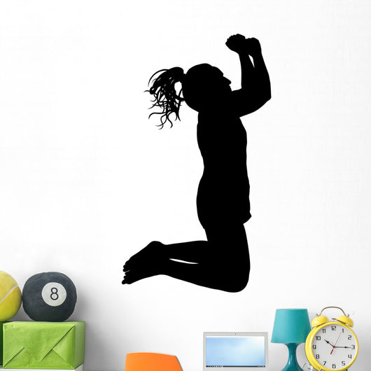 Woman with Pony Tail Wall Decal