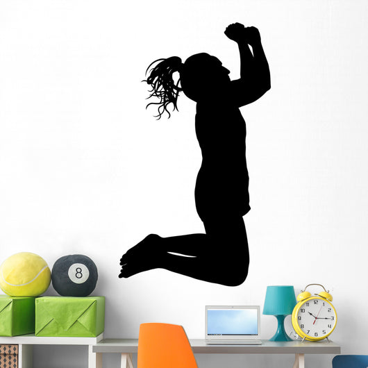 Woman with Pony Tail Wall Decal