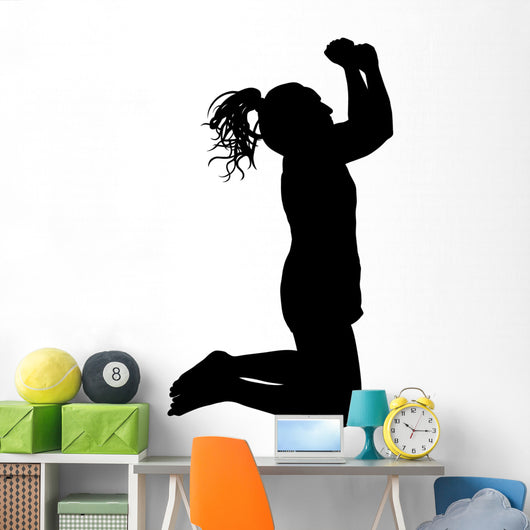 Woman with Pony Tail Wall Decal