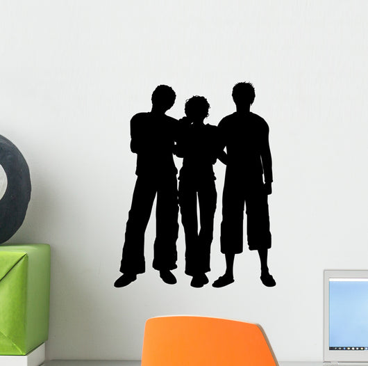 Woman with Two Men Wall Decal