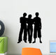 Woman with Two Men Wall Decal