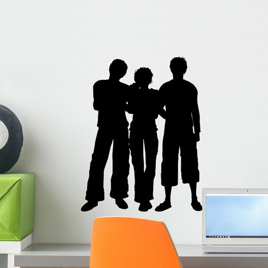 Woman with Two Men Wall Decal