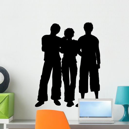 Woman with Two Men Wall Decal
