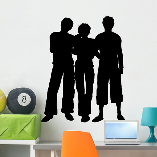 Woman with Two Men Wall Decal