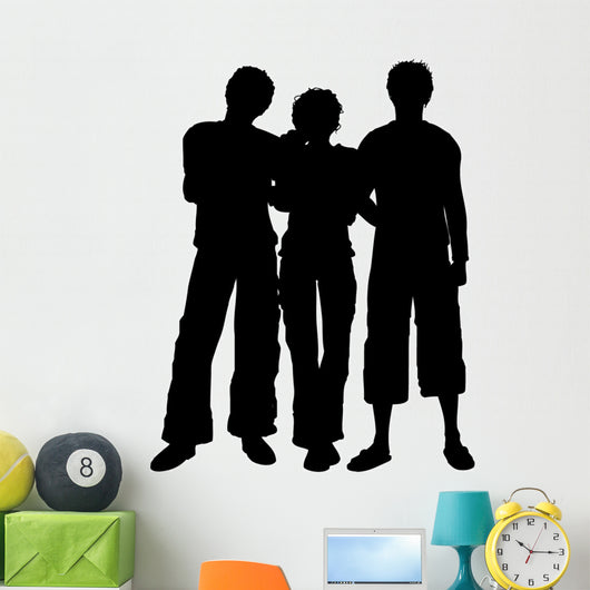 Woman with Two Men Wall Decal