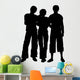 Woman with Two Men Wall Decal