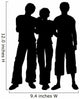 Woman with Two Men Wall Decal