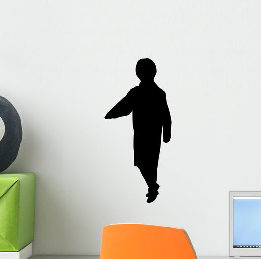 Young Boy Standing Silhouette Wall Decal
