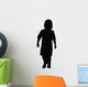 Young Girl Standing Silhouette Wall Decal