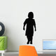 Young Girl Standing Silhouette Wall Decal