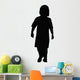Young Girl Standing Silhouette Wall Decal