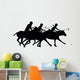 Chasing Three Polo Players Wall Decal