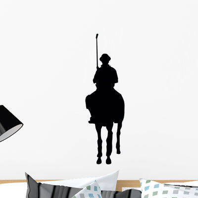 Polo Sport Silhouette Wall Decal shown on a wall