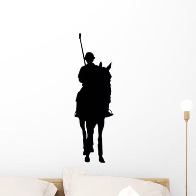 Polo Sport Silhouette Wall Decal shown on a wall