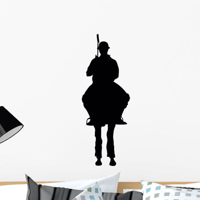 Polo Sport Silhouette Wall Decal shown on a wall