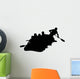 White Water Rafting Silhouette Wall Decal