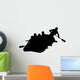 White Water Rafting Silhouette Wall Decal