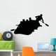 White Water Rafting Silhouette Wall Decal