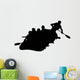 White Water Rafting Silhouette Wall Decal