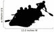 White Water Rafting Silhouette Wall Decal