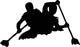 White Water Rafting Silhouette Wall Decal