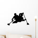 White Water Rafting Silhouette Wall Decal