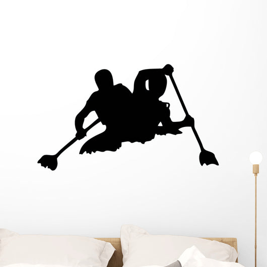 White Water Rafting Silhouette Wall Decal