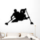 White Water Rafting Silhouette Wall Decal