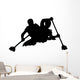 White Water Rafting Silhouette Wall Decal