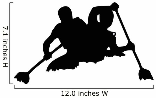 White Water Rafting Silhouette Wall Decal
