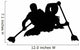 White Water Rafting Silhouette Wall Decal